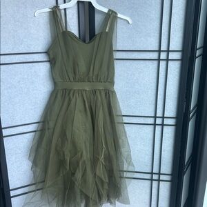 Curtain Call Costumes Olive Green Leotard Dress